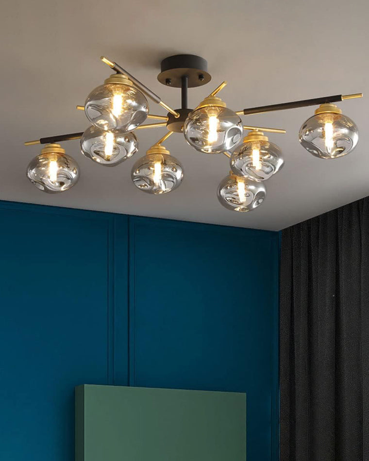 WOMO Blown Glass Flush Mount Chandelier-WM2261