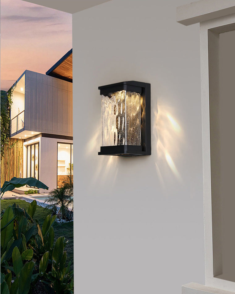 WOMO Seeded Glass Outdoor Wall Light-WM9160