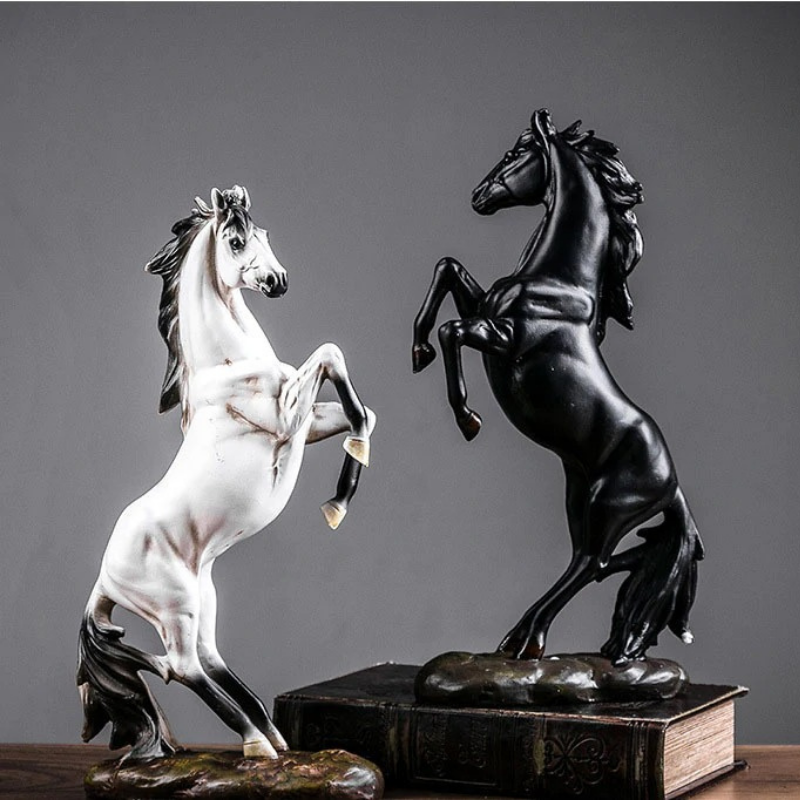 HomeQuill‚Ñ¢ European Vintage Horse Statue - Nordic Side - 
