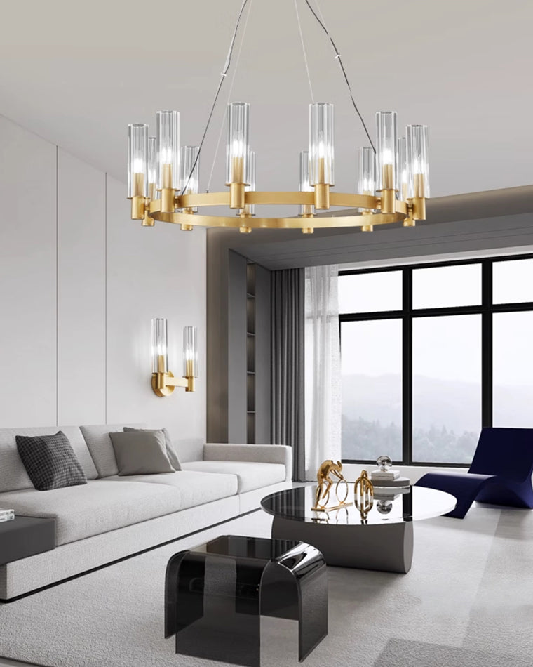 WOMO Pillar Candle Crystal Chandelier-WM2334