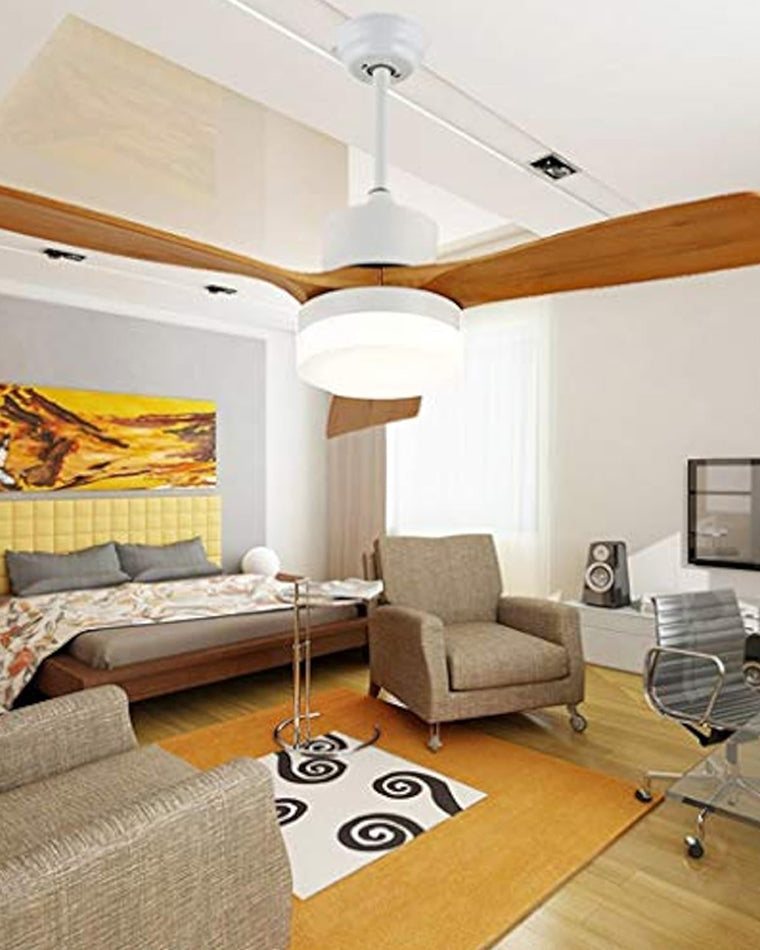 WOMO Mid Century Modern Ceiling Fan Lamp-WM5118