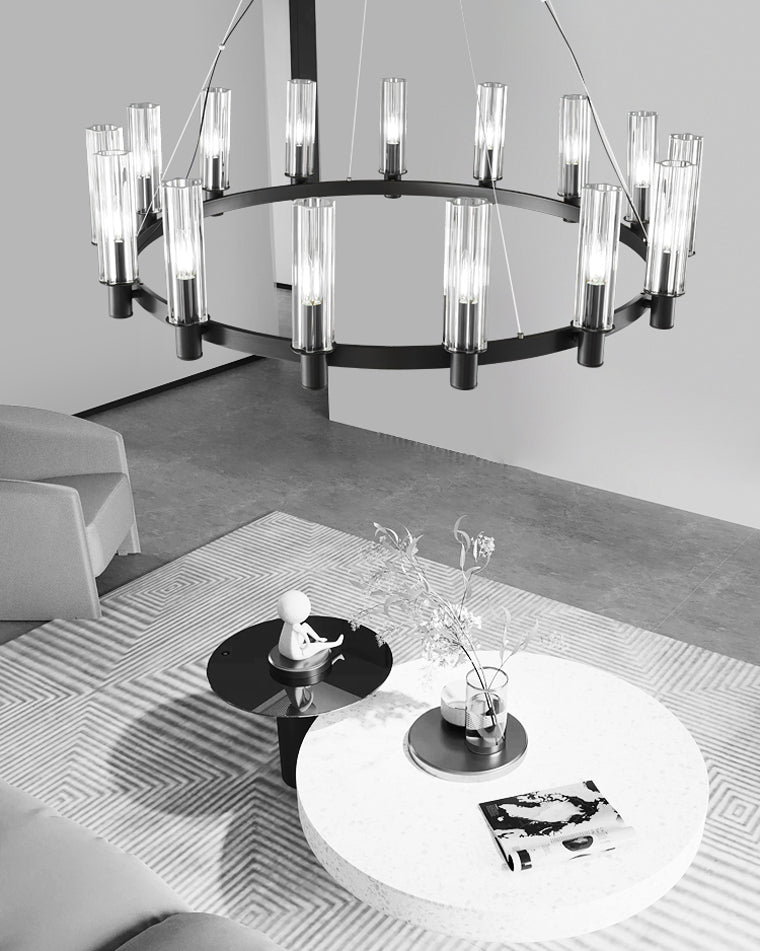 WOMO Pillar Candle Crystal Chandelier-WM2334