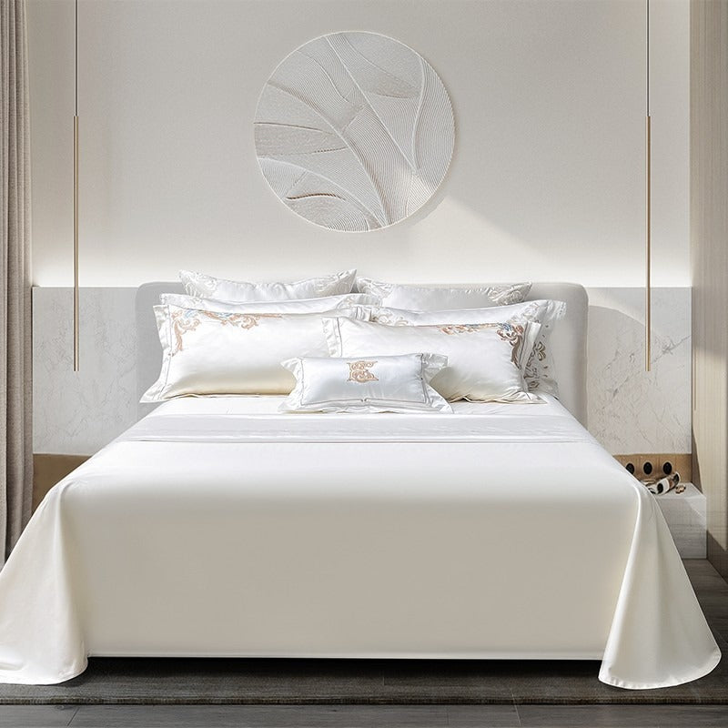 Esana White Embroidery Egyptian Cotton Bedding Set