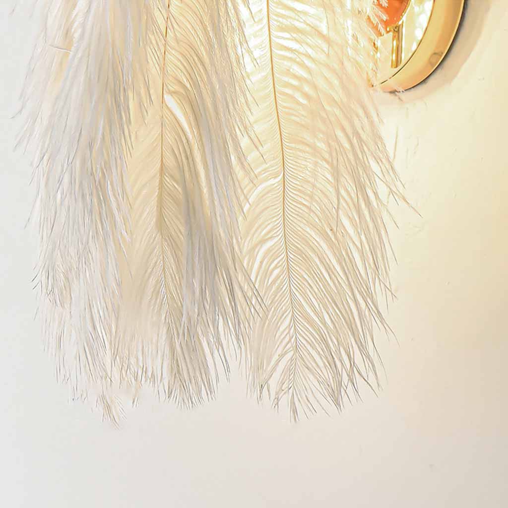 Ostrich Feather Wall Lamp Design