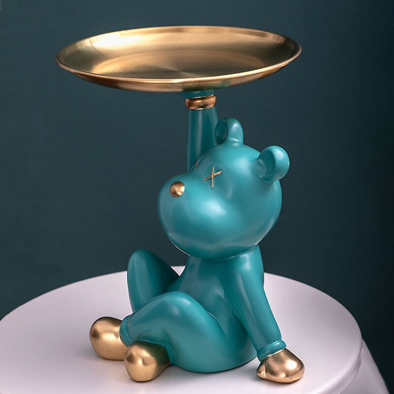 Chame Decorative Bear Tray Accent