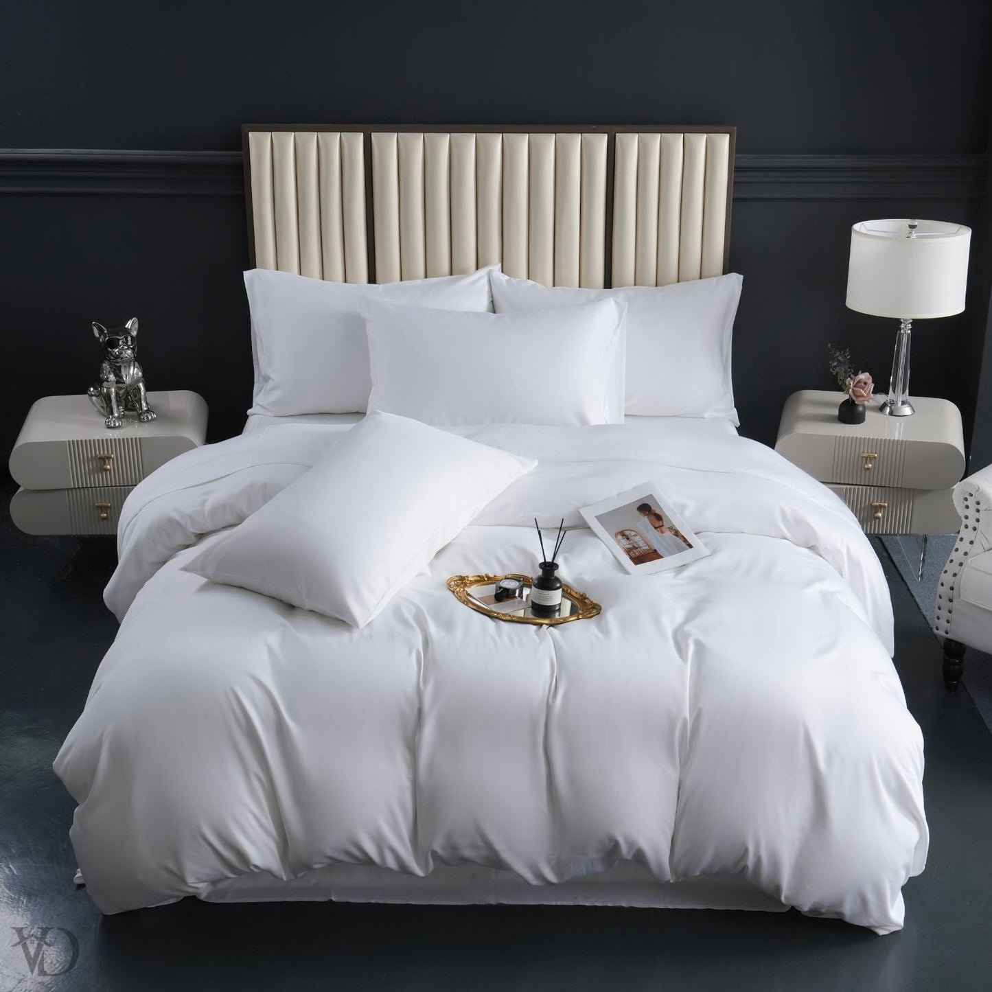 Green Dream White Luxury Bamboo Bedding Set