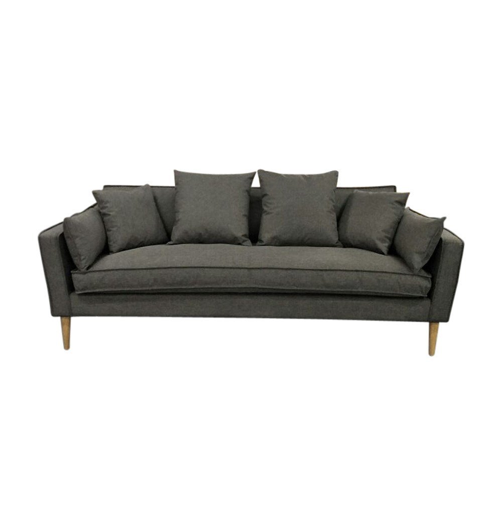 Olivia - 3-Seater Grey Sofa & Ottoman - Nordic Side - 06-10, feed-cl0-over-80-dollars, feed-cl1-furniture, feed-cl1-sofa, gfurn, hide-if-international, modern-furniture, sofa, us-ship