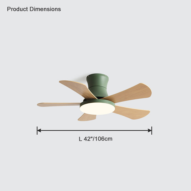 WOMO Scandi Low Profile Ceiling Fan Lamp-WM5086