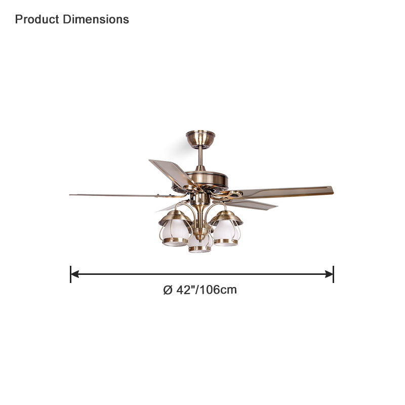 WOMO 52" Vintage Ceiling Fan Chandelier-WM5031