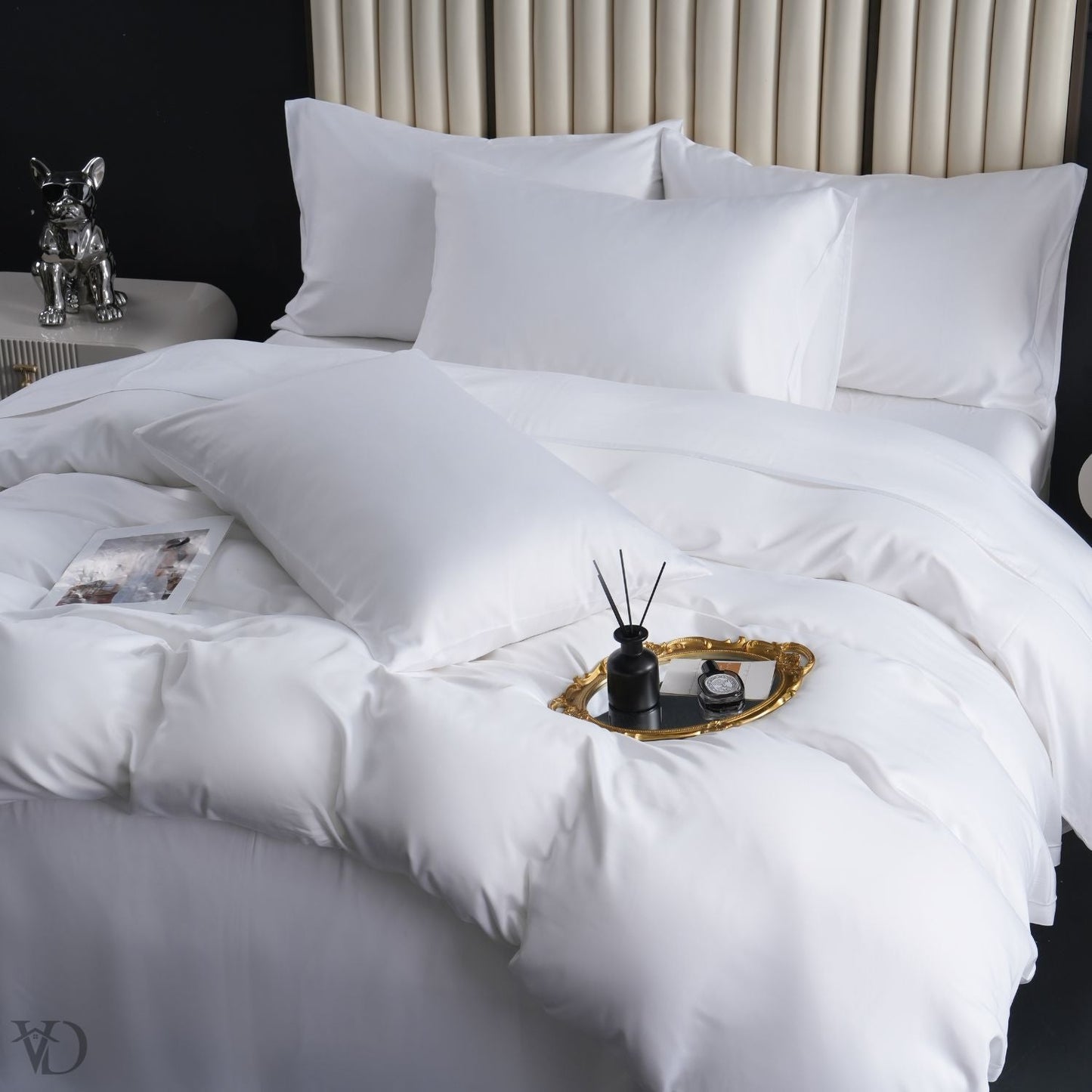 Green Dream White Luxury Bamboo Bedding Set