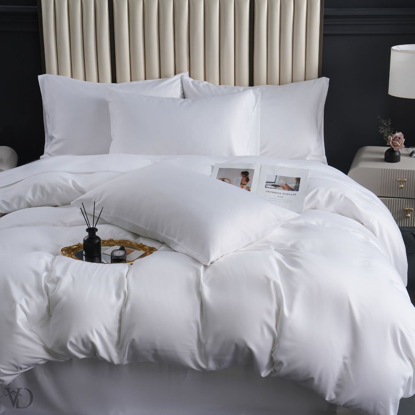 Green Dream White Luxury Bamboo Bedding Set