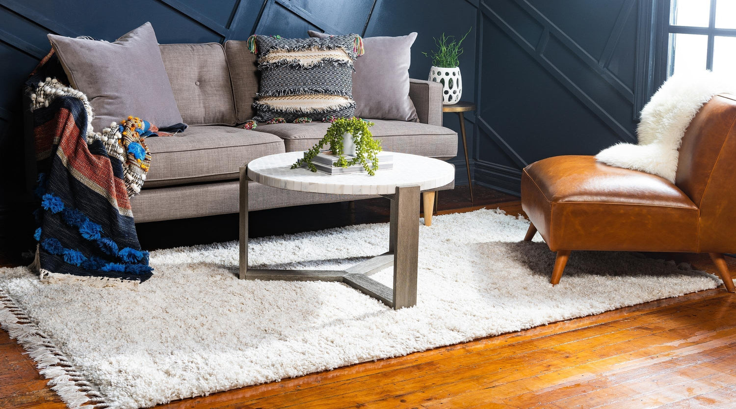 Jaydin - Marl Shaggy Rug - Nordic Side - feed-cl0-over-80-dollars, unique-loom, us-only, us-ship