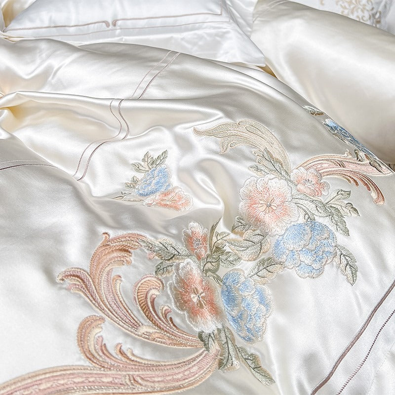 Esana White Embroidery Egyptian Cotton Bedding Set
