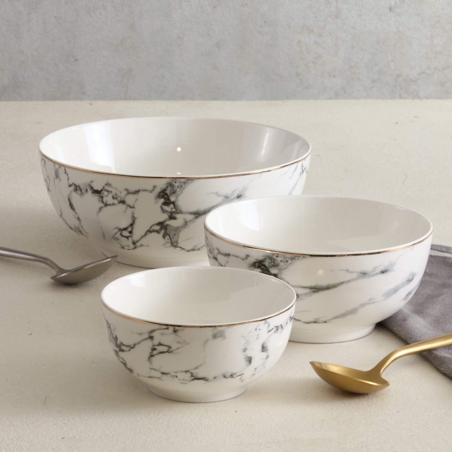 Marble Bowl Set | Tableware | NordicAbode.com