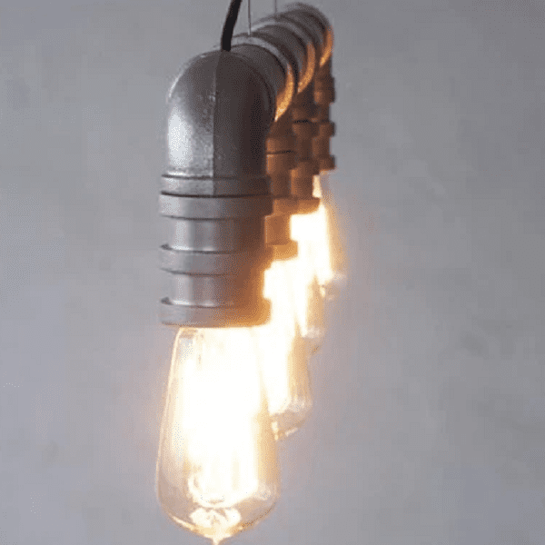 4 Head Water Pipe Industrial Pendant Light