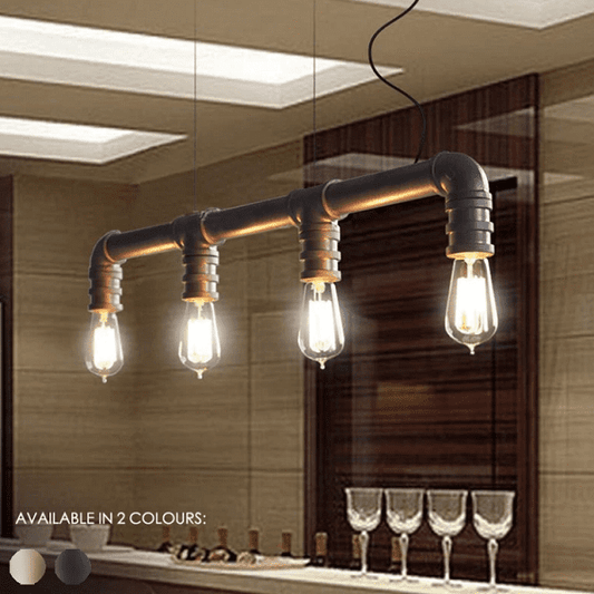 4 Head Water Pipe Industrial Pendant Light