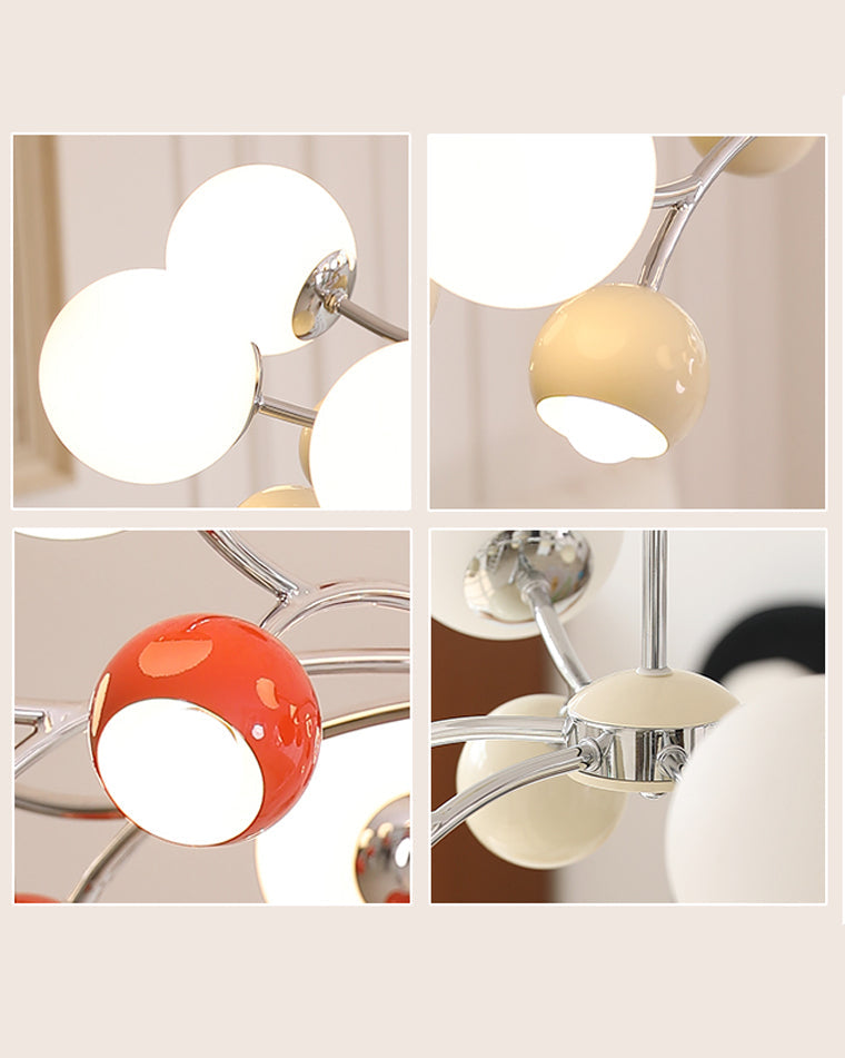 WOMO Space Age Glass Globe Chandelier-WM2290