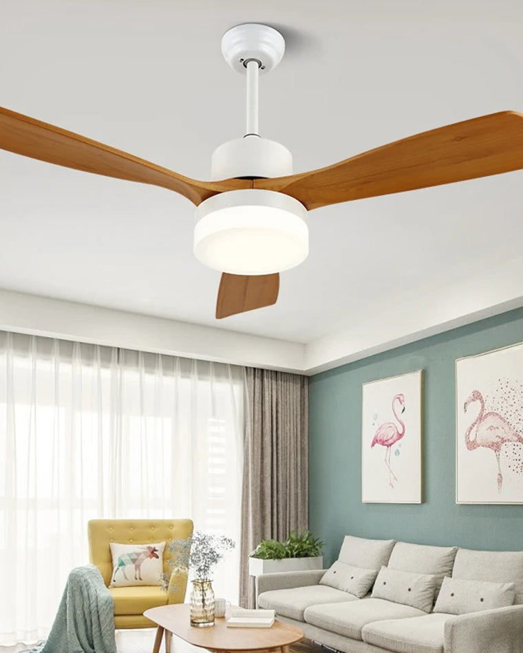 WOMO Mid Century Modern Ceiling Fan Lamp-WM5118