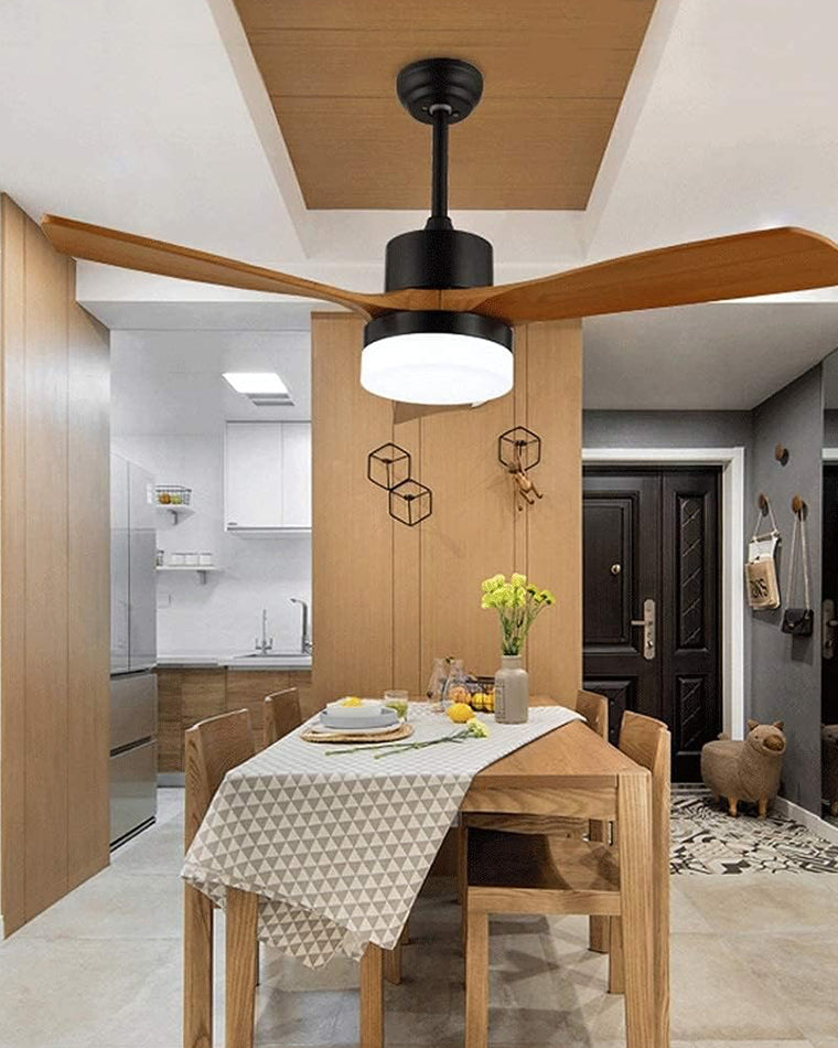 WOMO Mid Century Modern Ceiling Fan Lamp-WM5118