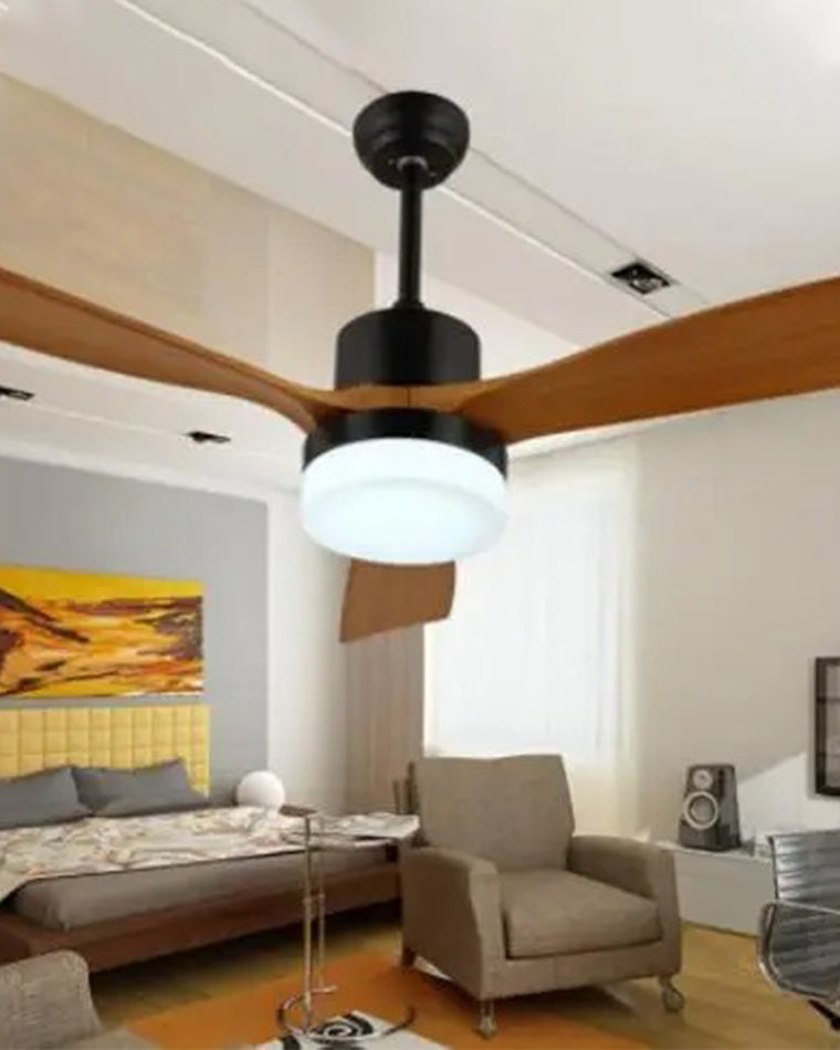 WOMO Mid Century Modern Ceiling Fan Lamp-WM5118