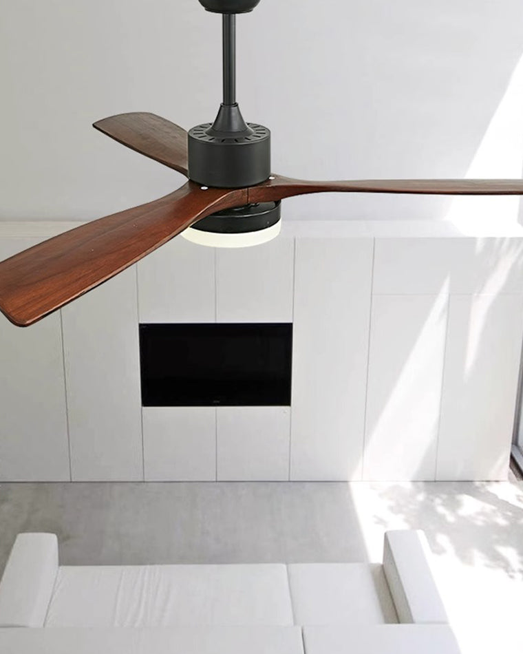 WOMO Mid Century Modern Ceiling Fan Lamp-WM5118