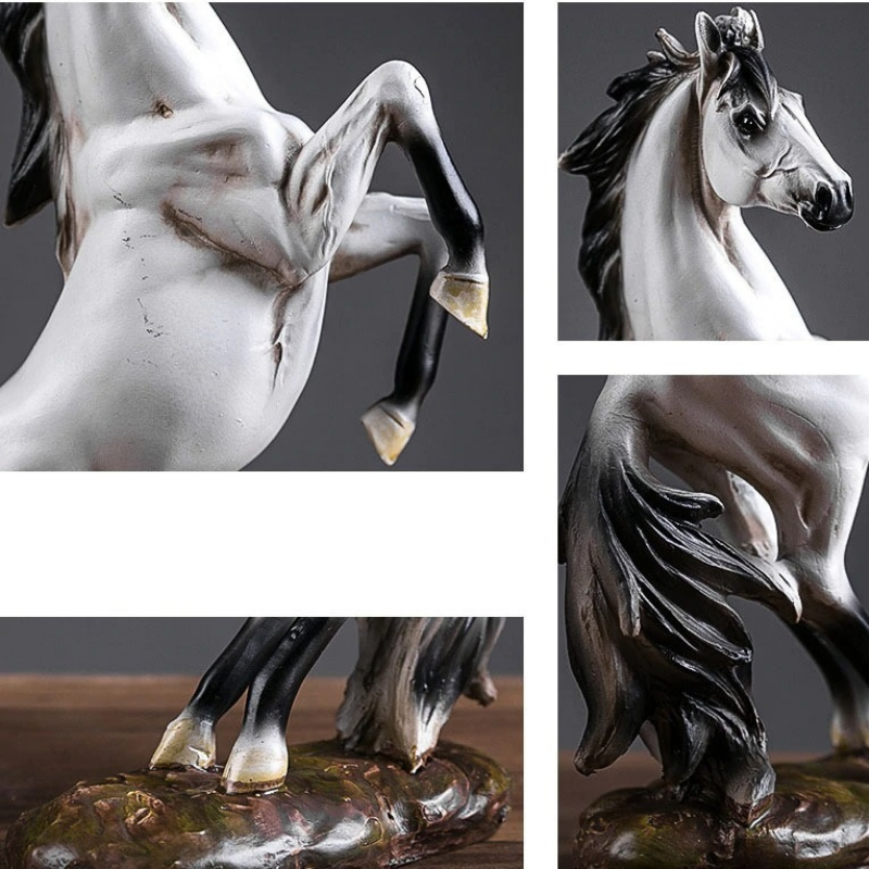 HomeQuill‚Ñ¢ European Vintage Horse Statue - Nordic Side - 