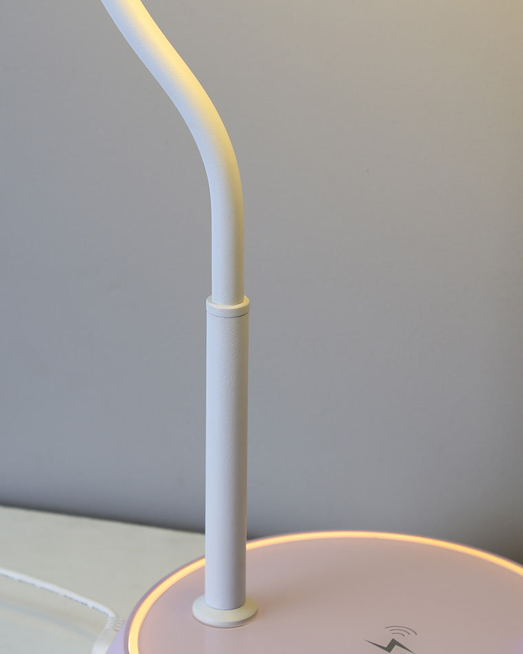 WOMO Dimmable Touch Round Desk Lamp with Wireless Charger-WM8042