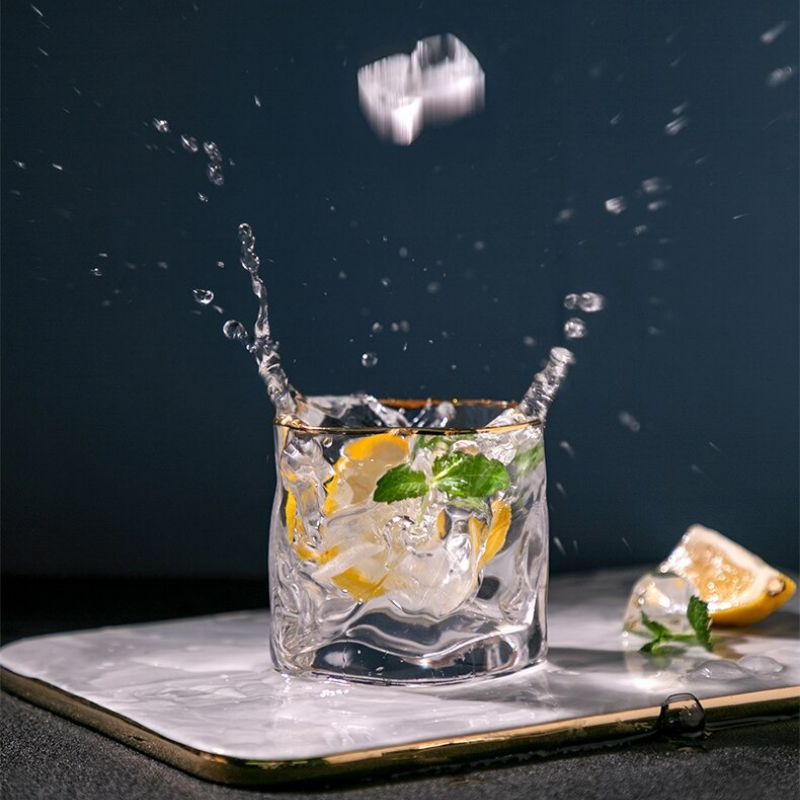 HomeQuill‚Ñ¢ Sculpted Cocktail Drinking Glass - Nordic Side - 