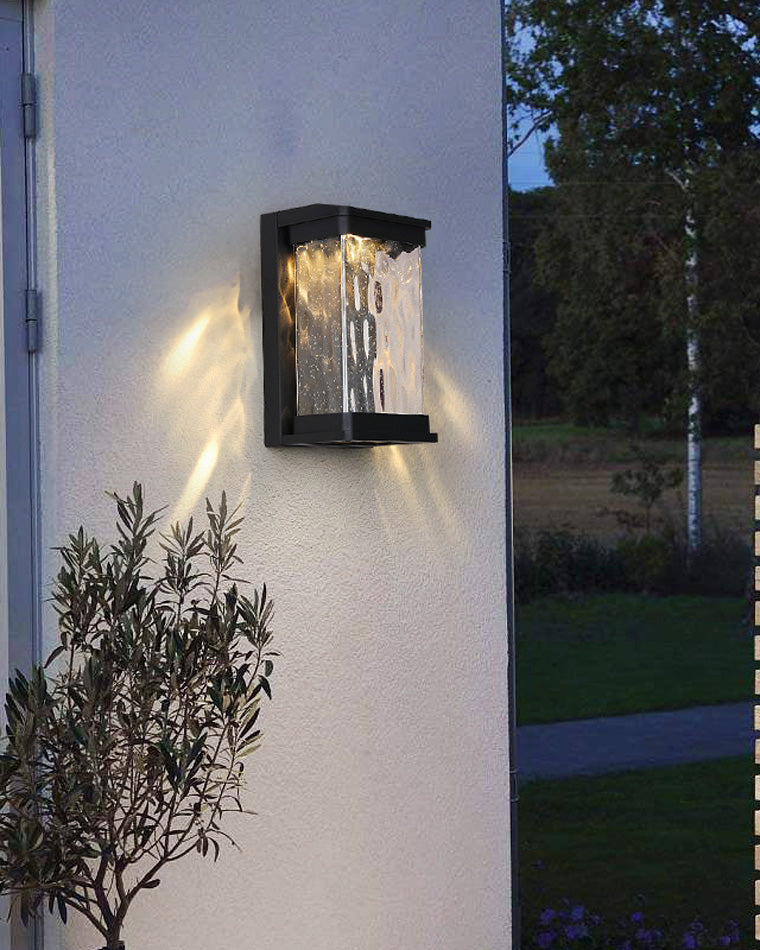 WOMO Seeded Glass Outdoor Wall Light-WM9160