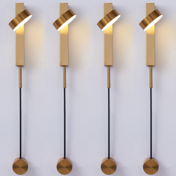Emelie - Gold Wall Lamp with Dimmer Switch