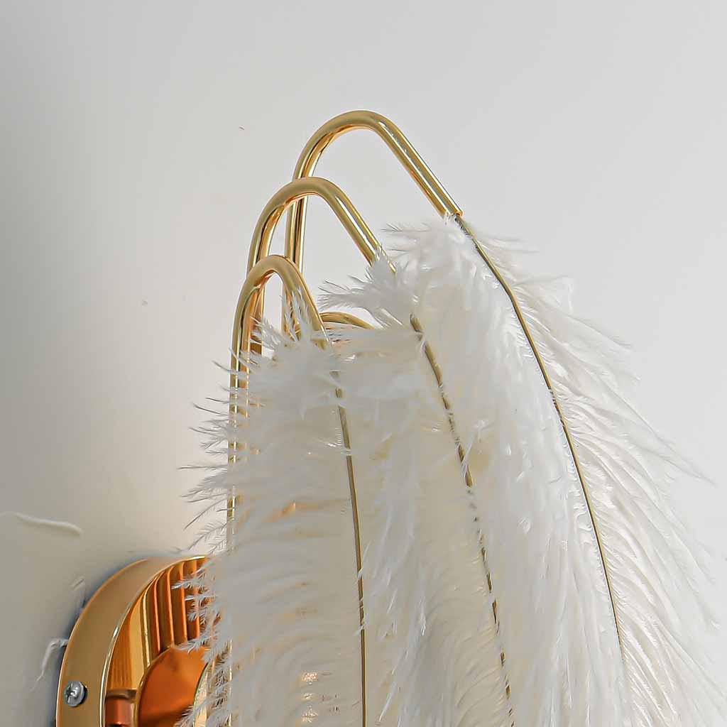 Ostrich Feather Wall Lamp Design