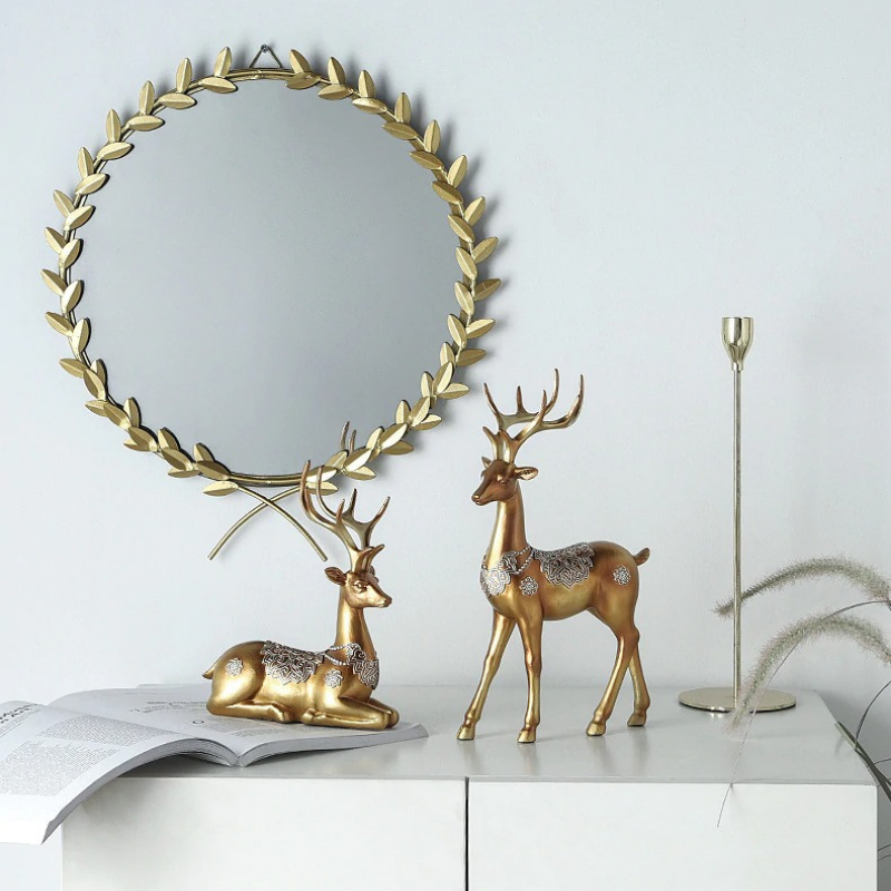 HomeQuill‚Ñ¢ European Style Classic Deer Pair - Nordic Side - 