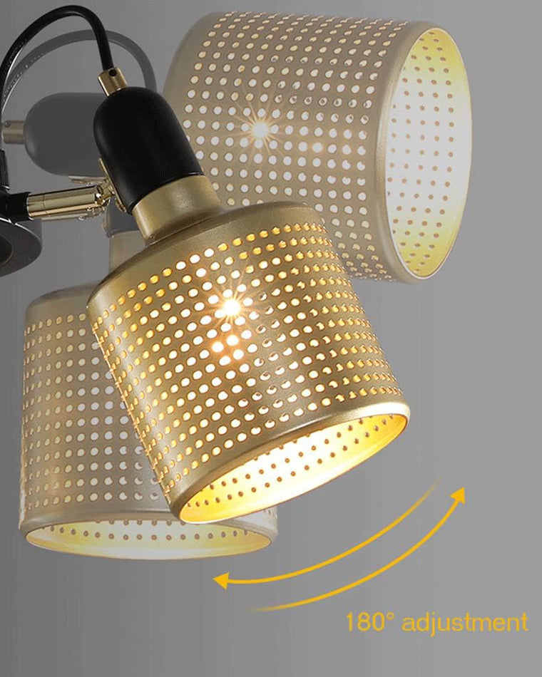 WOMO Industrial Adjustable Gold Chandelier-WM2262