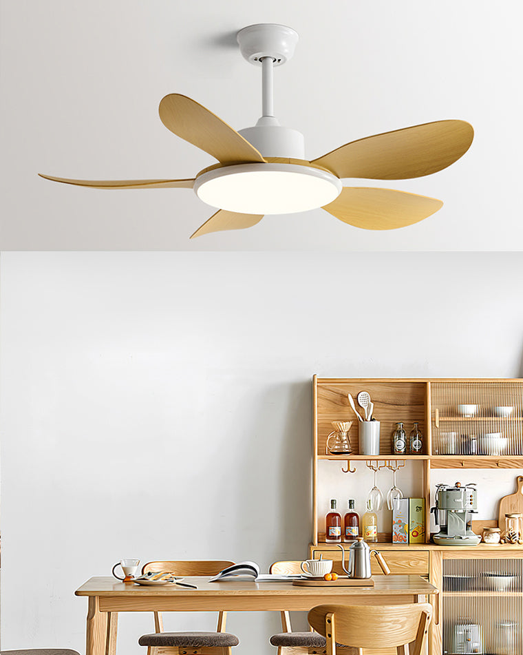 WOMO 5 Wood Blade Ceiling Fan Lamp-WM5003