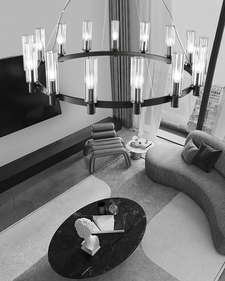 WOMO Pillar Candle Crystal Chandelier-WM2334