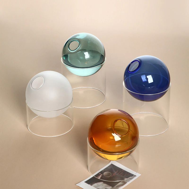 Mini Colorful Spherical Glass Vase