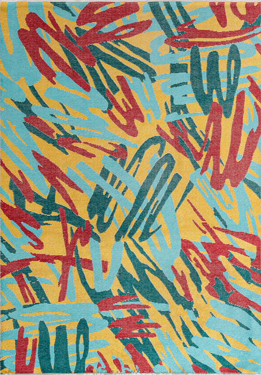 Carnival Red - Turquoise Rug