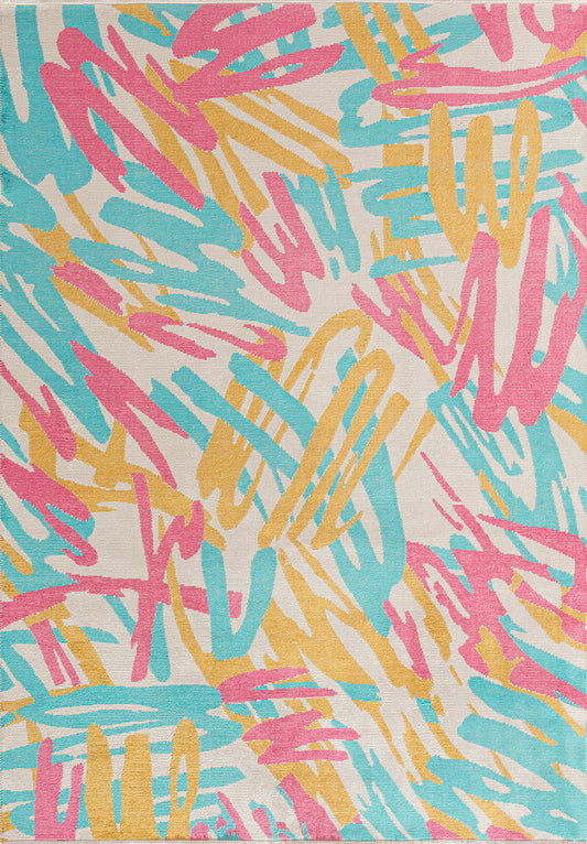 Carnival Pink - Turquoise Rug