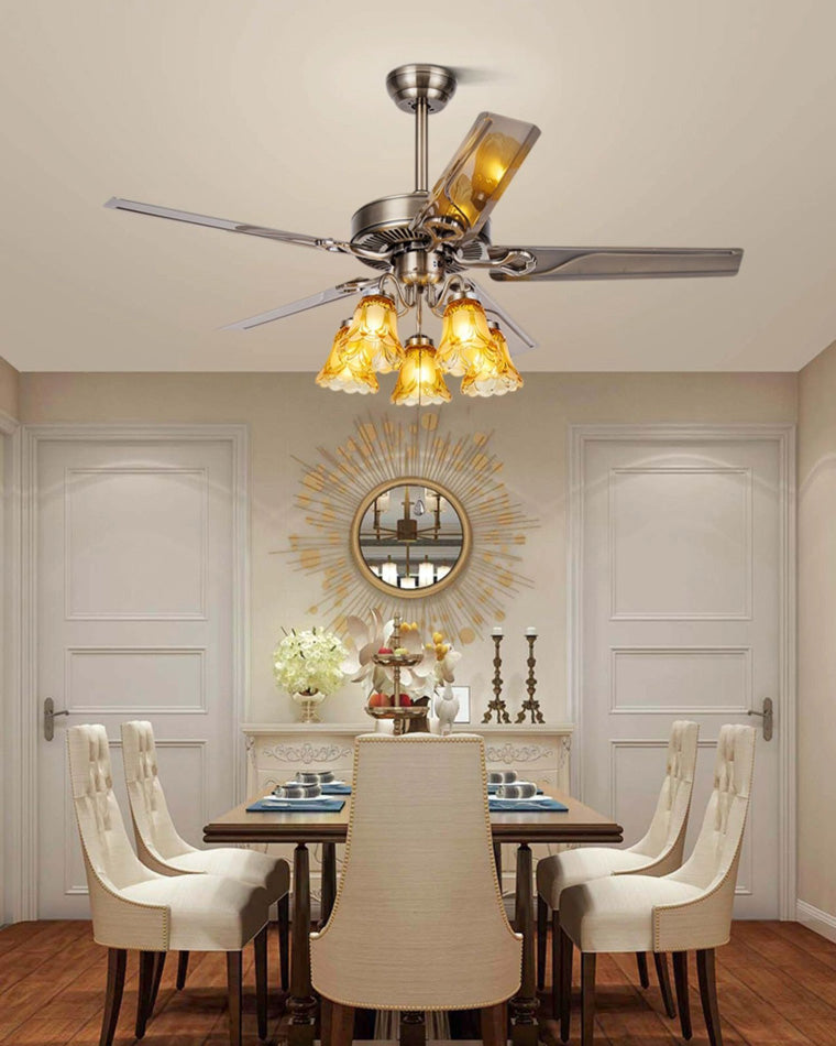 WOMO Vintage Ceiling Fan Chandelier-WM5018