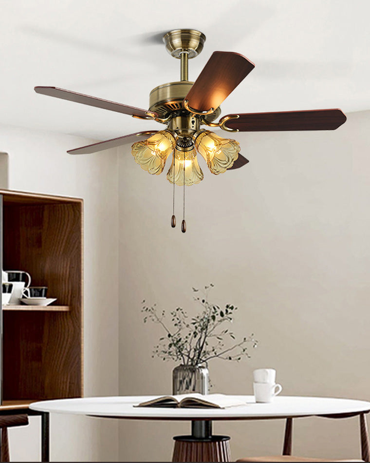 WOMO Vintage Ceiling Fan Chandelier-WM5018