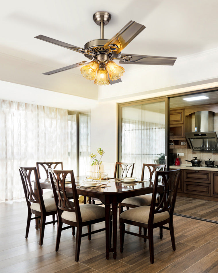 WOMO Vintage Ceiling Fan Chandelier-WM5018