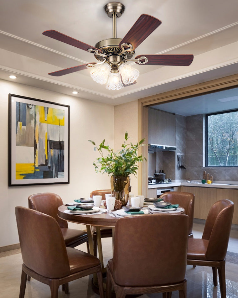 WOMO Vintage Ceiling Fan Chandelier-WM5018