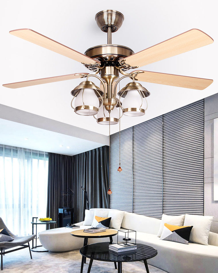 WOMO 52" Vintage Ceiling Fan Chandelier-WM5031