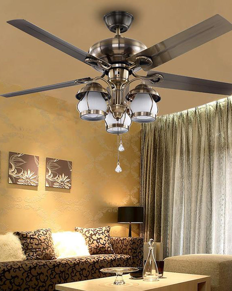 WOMO 52" Vintage Ceiling Fan Chandelier-WM5031