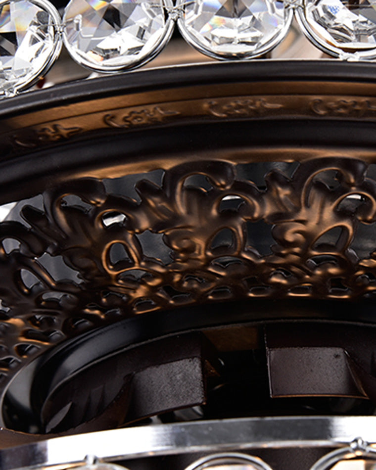 WOMO Vintage Crystal Ceiling Fan Chandelier-WM5033