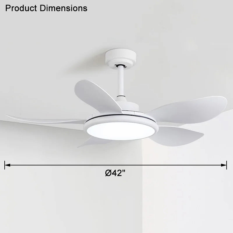 WOMO White Modern Ceiling Fan Lamp-WM5085