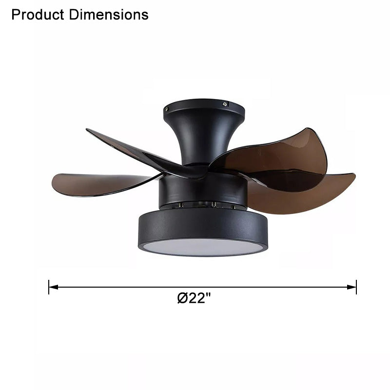 WOMO Small Low Profile Ceiling Fan Lamp-WM5095