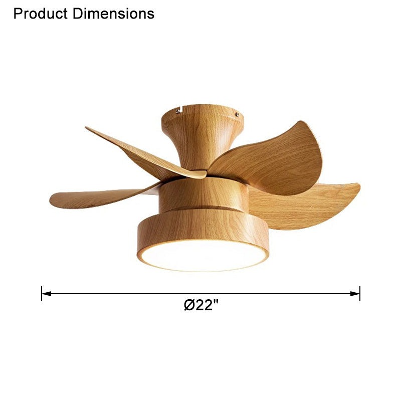 WOMO Small Low Profile Ceiling Fan Lamp-WM5095