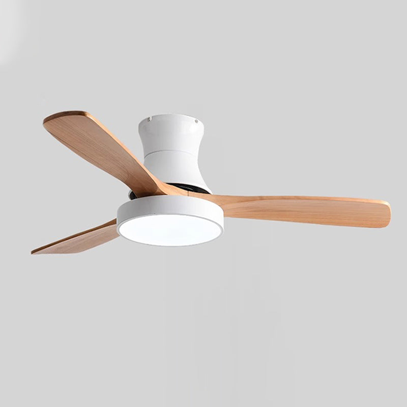 WOMO 3 Wood Blade Hugger Ceiling Fan Lamp-WM5120