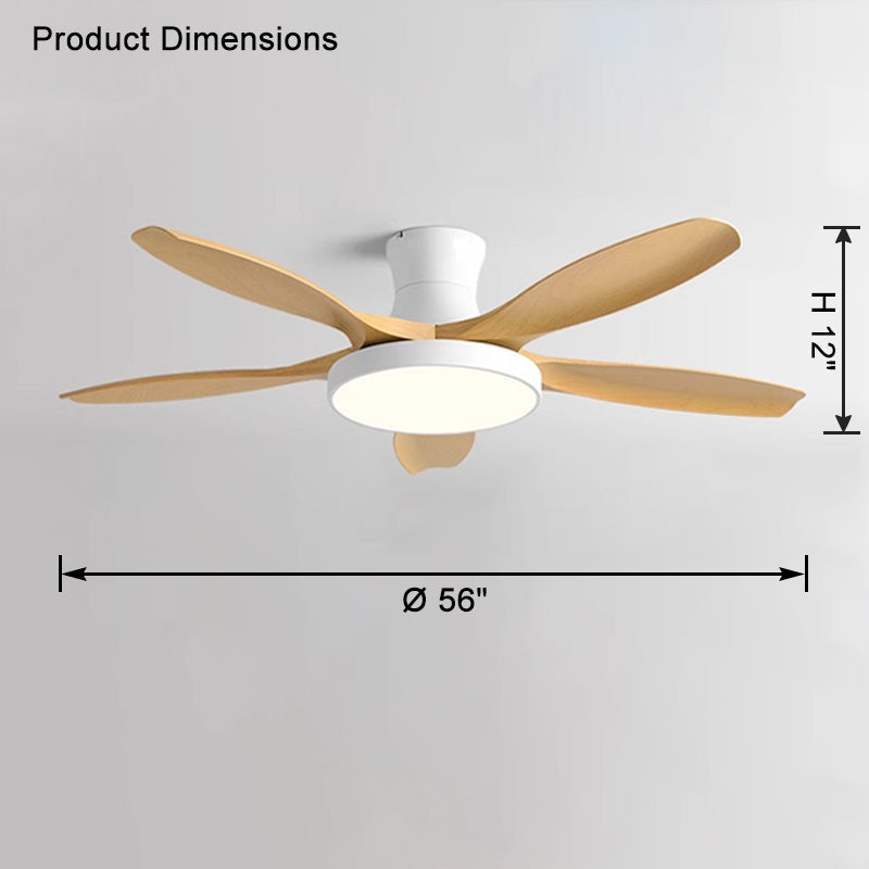 WOMO Scandi Large Flush Mount Ceiling Fan Lamp-WM5130